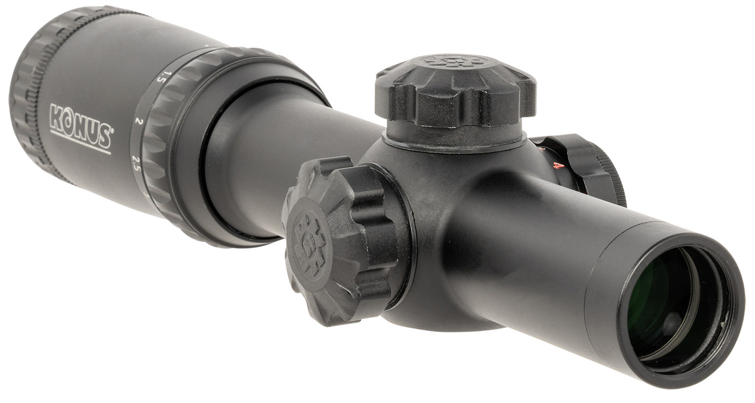 KONUS Konus 7182 KonusPro M-30 Matte Black 1-6x24mm Dual Illumination Engraved Circle Dot Reticle